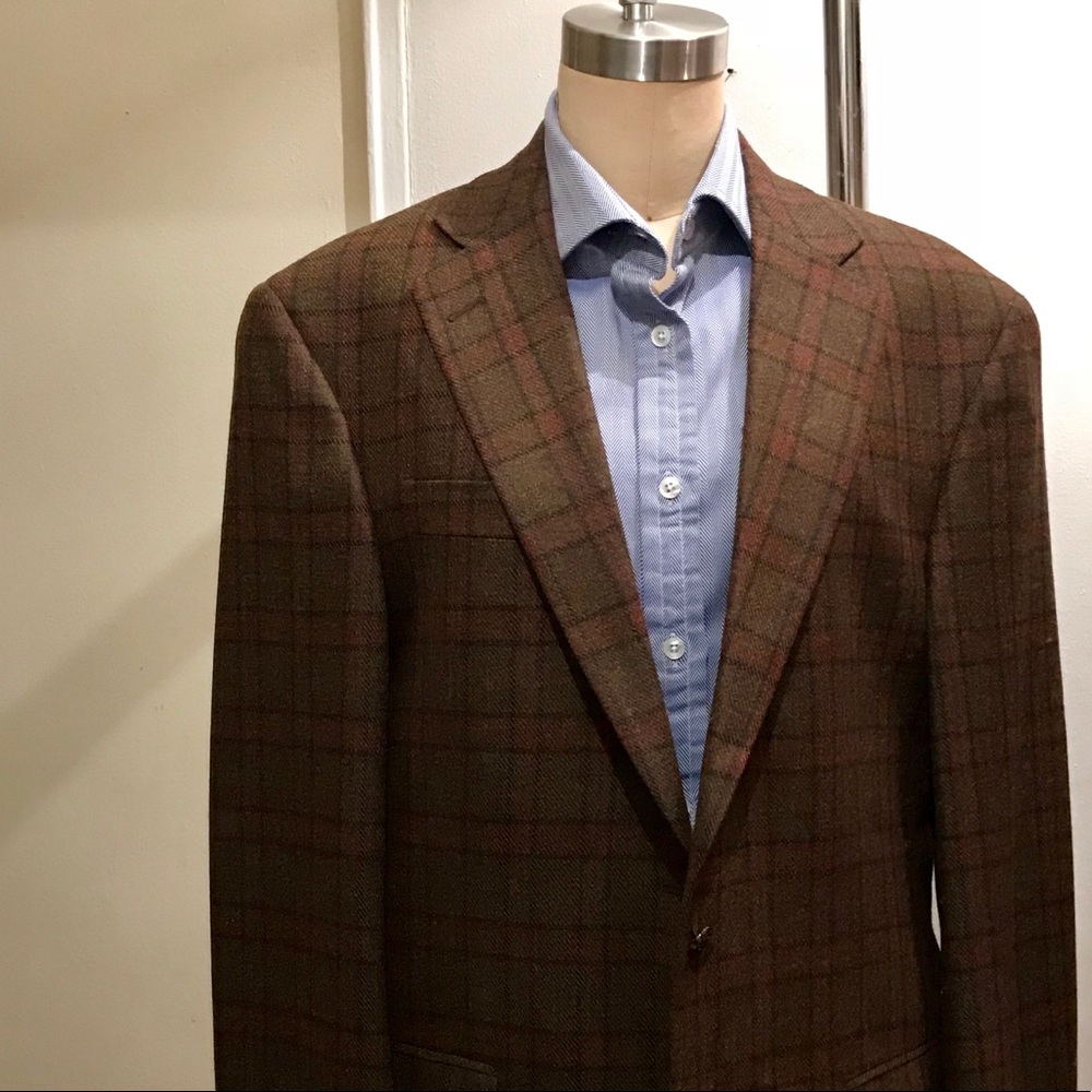 Hart Schaffner Marx Wool Plaid Sportcoat